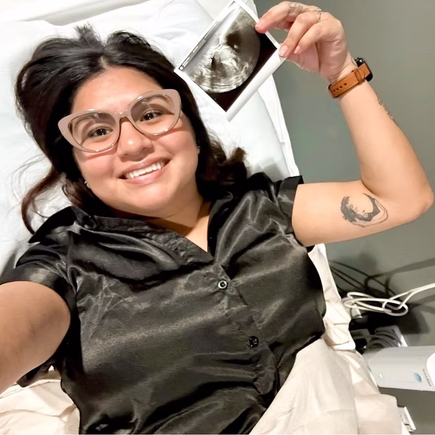 Surrogate holding ultrasound photo
