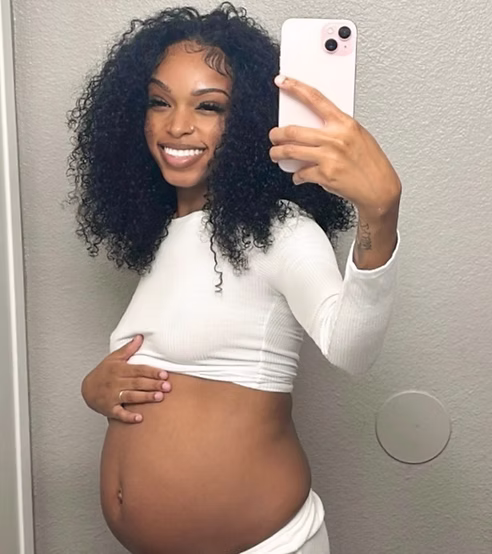 Happy surrogate during pregnancy